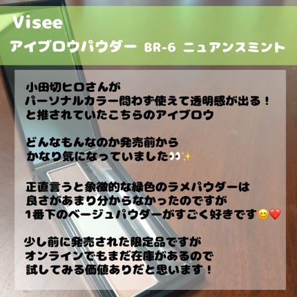 ヴィセ リシェ アイブロウパウダー/Visée/パウダーアイブロウを使ったクチコミ(2枚目)
