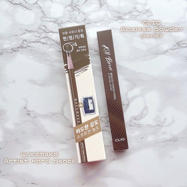 CLIO WAXLESS POWDER PENCILのクチコミ「韓国コスメのアイブロウペンシル2種比較🔥🔥





韓国旅行での購入品です🇰🇷
どちらもオリ.....」（2枚目）