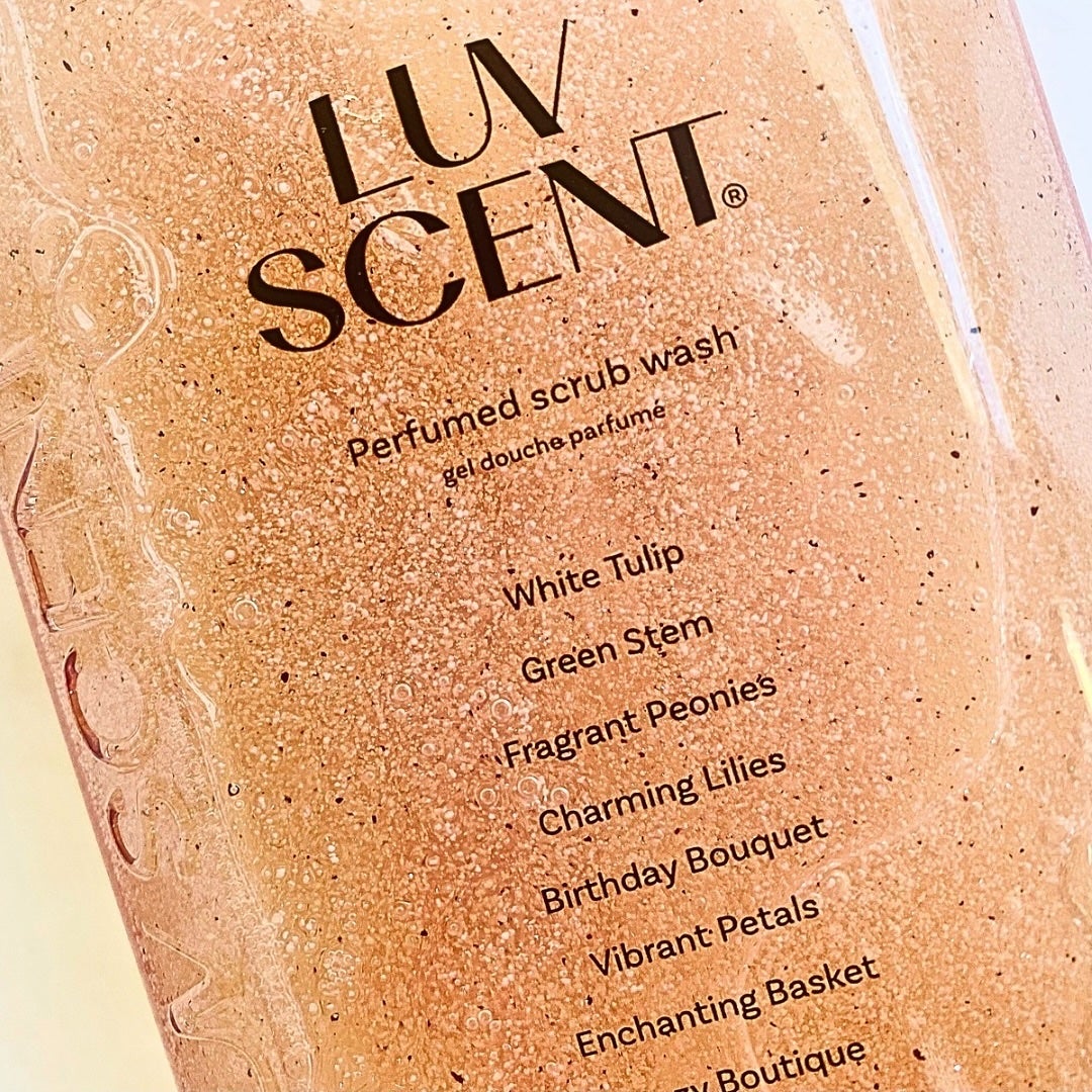 スクラブボディウォッシュ フラワーマーケット ホワイトチューリップ/LUV SCENT/ボディスクラブを使ったクチコミ(3枚目)