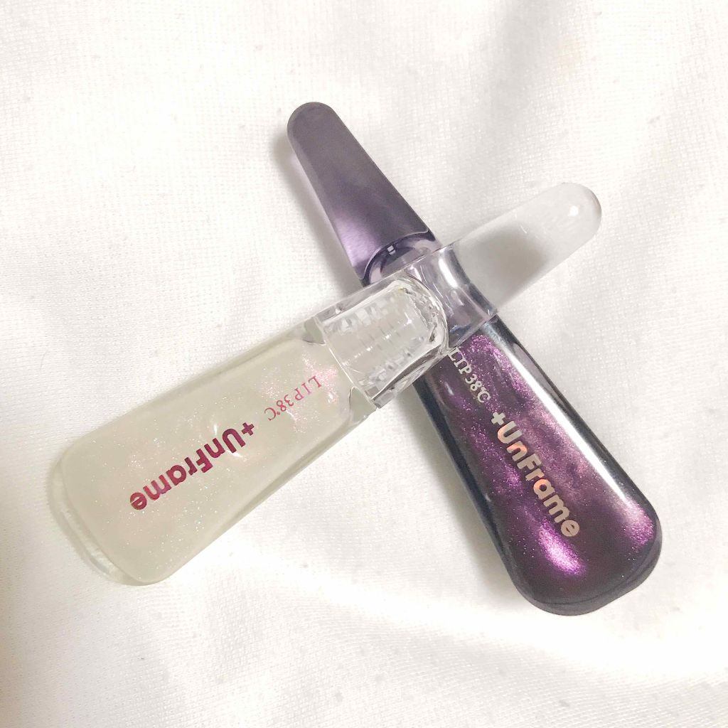 LIP38℃ +UnFrame<ホログラフィック>/UZU BY FLOWFUSHI/リップグロスを使ったクチコミ(1枚目)