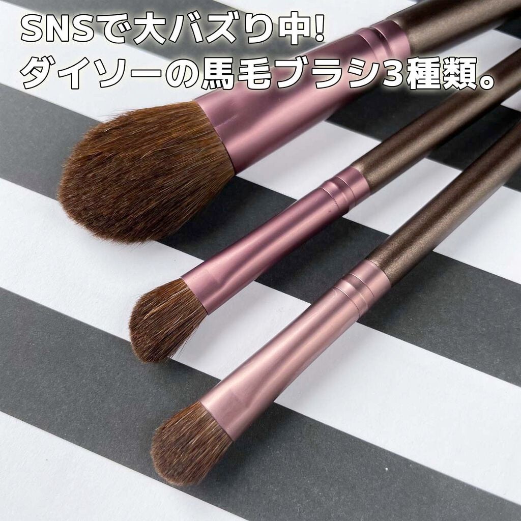 BRIGITTE 馬毛 メイクブラシ/DAISO/メイクブラシを使ったクチコミ(2枚目)