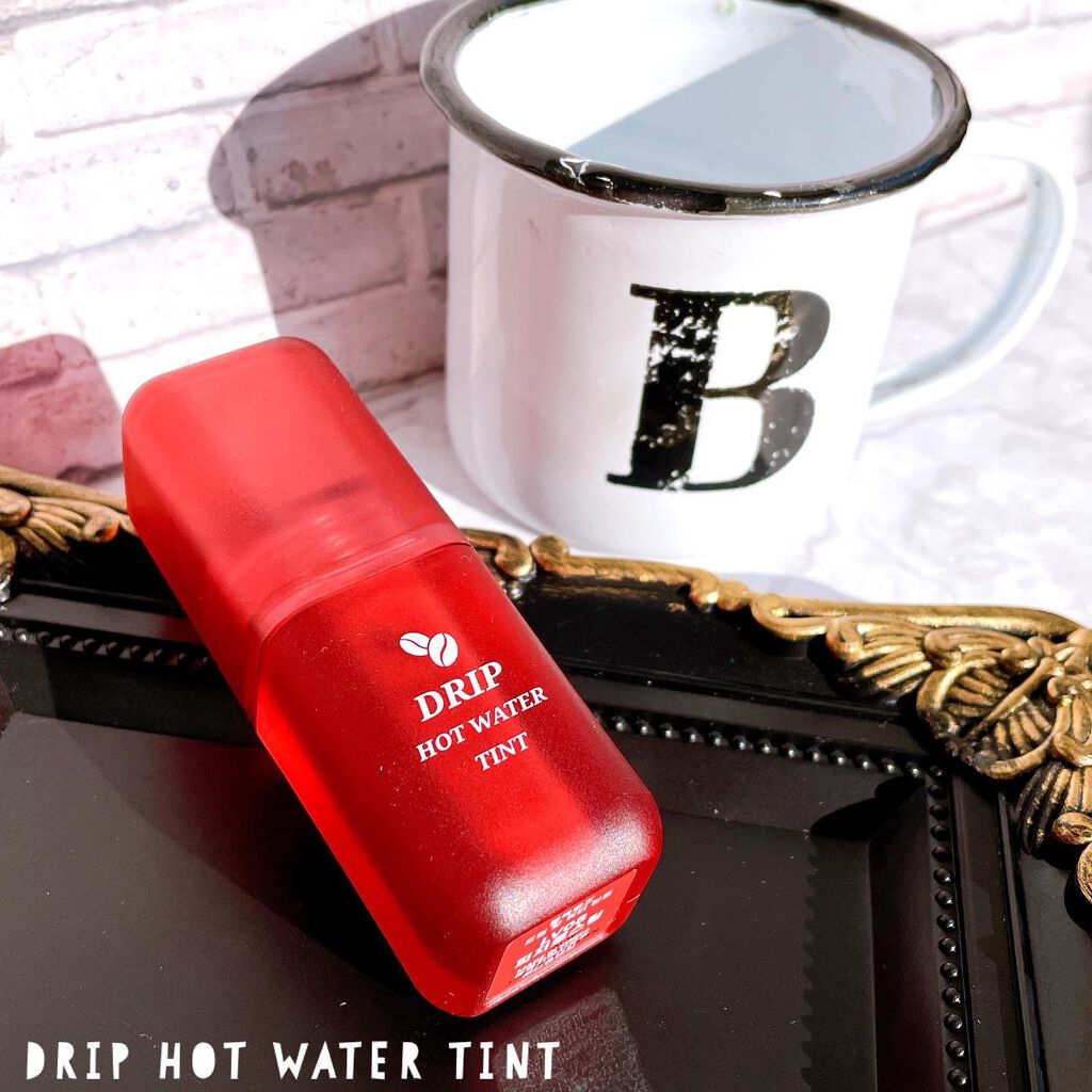 ドリップホットウォーターティント Lv08 ピーチロースティング/BLACK ROUGE/リップティントを使ったクチコミ（2枚目）