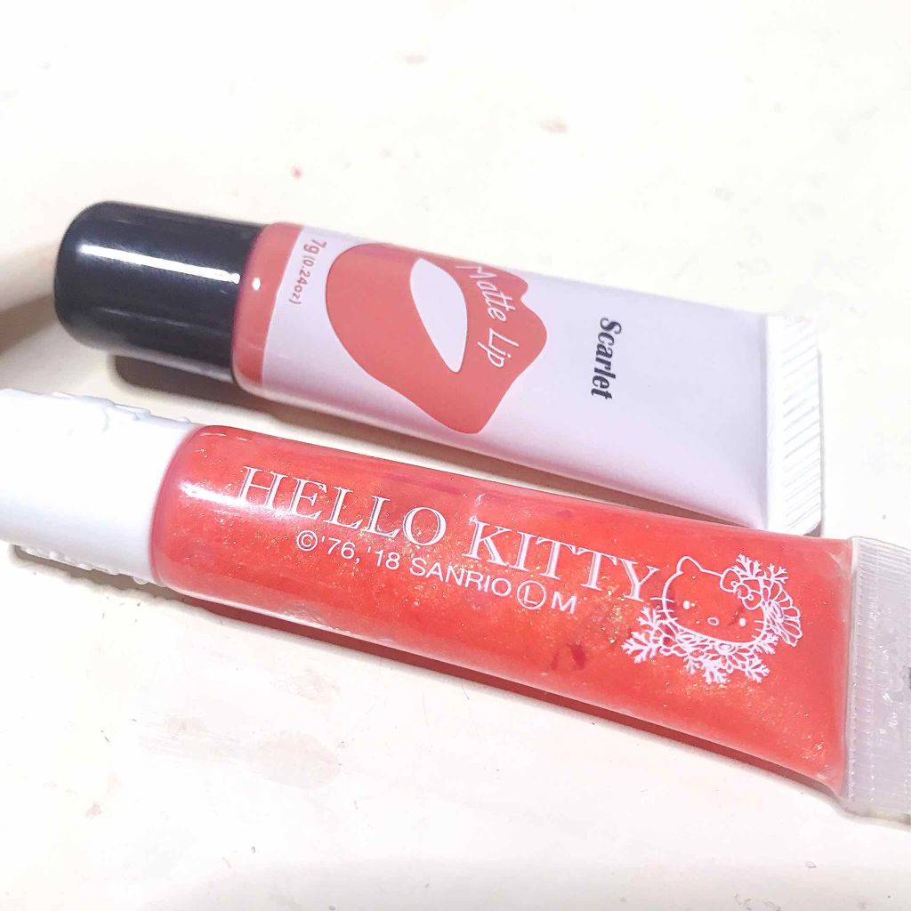 Blooming Kitty リップグロス/DAISO/リップグロスを使ったクチコミ（2枚目）