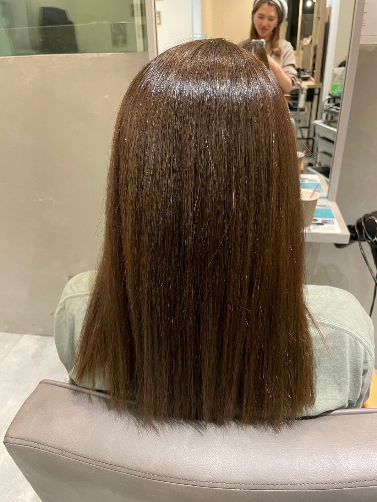 TANAKA/滋賀美容室/フォロバ100 on LIPS 「【オススメ秋冬カラー♪】暗めに、そして色味も緑系にオリーブグレ..」(1枚目)