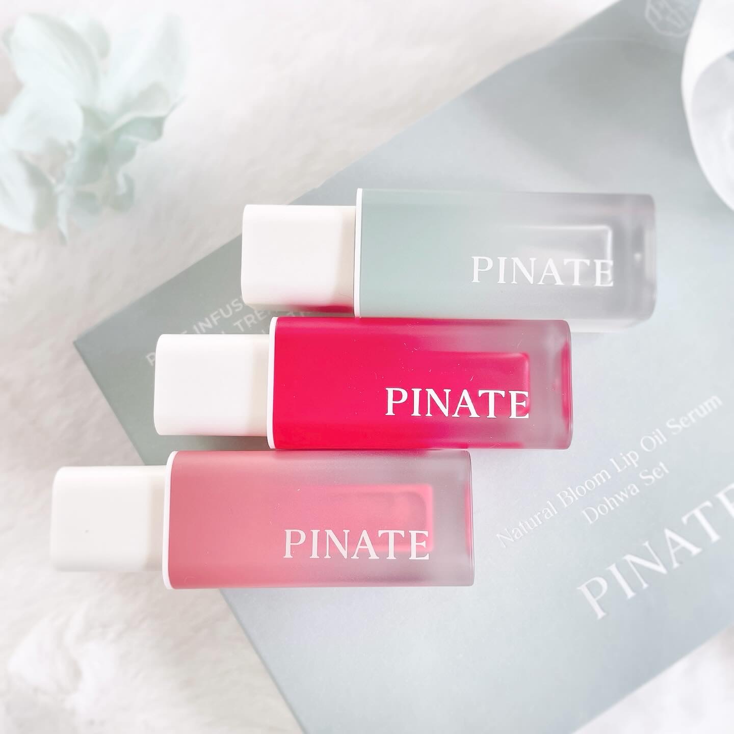 ナチュラルブルームリップオイルセラム 3色セット/PINATE/リップグロスを使ったクチコミ（3枚目）