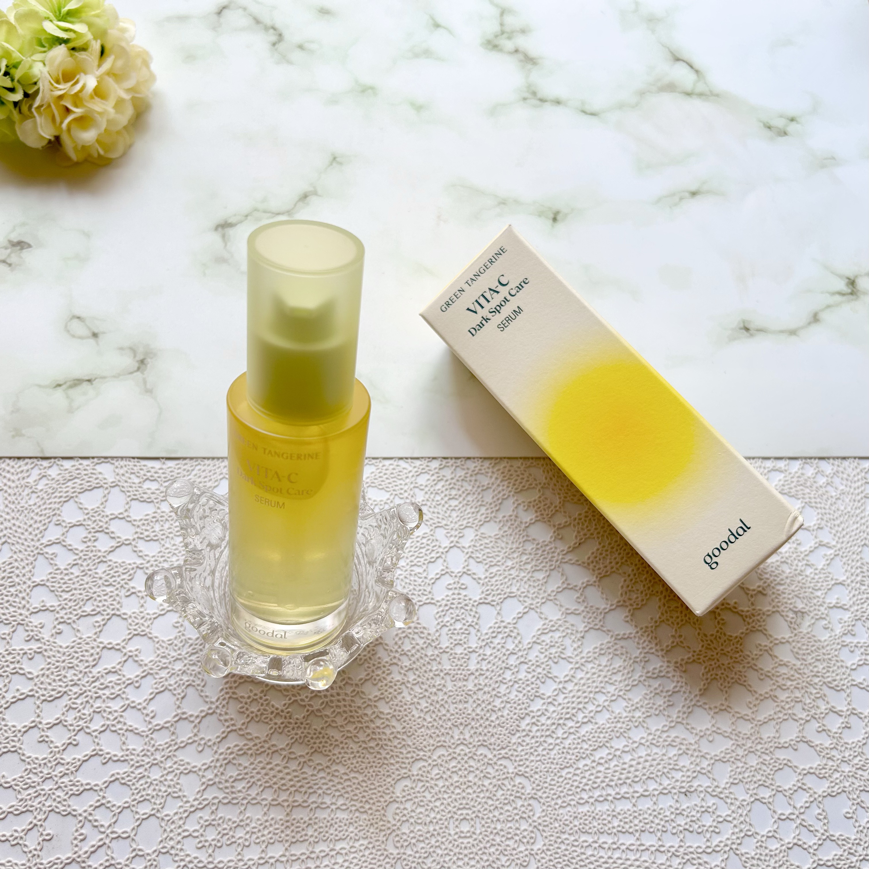 グリーンタンジェリン ビタC ダークスポットケアセラム/goodal/美容液を使ったクチコミ（1枚目）