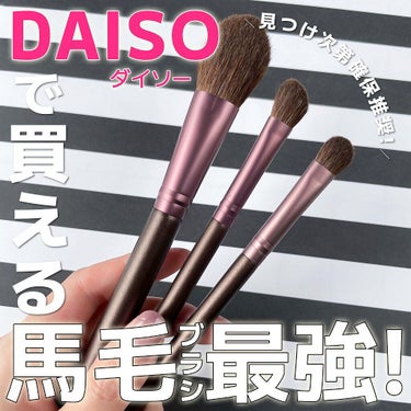 BRIGITTE 馬毛 メイクブラシ/DAISO/メイクブラシを使ったクチコミ（1枚目）