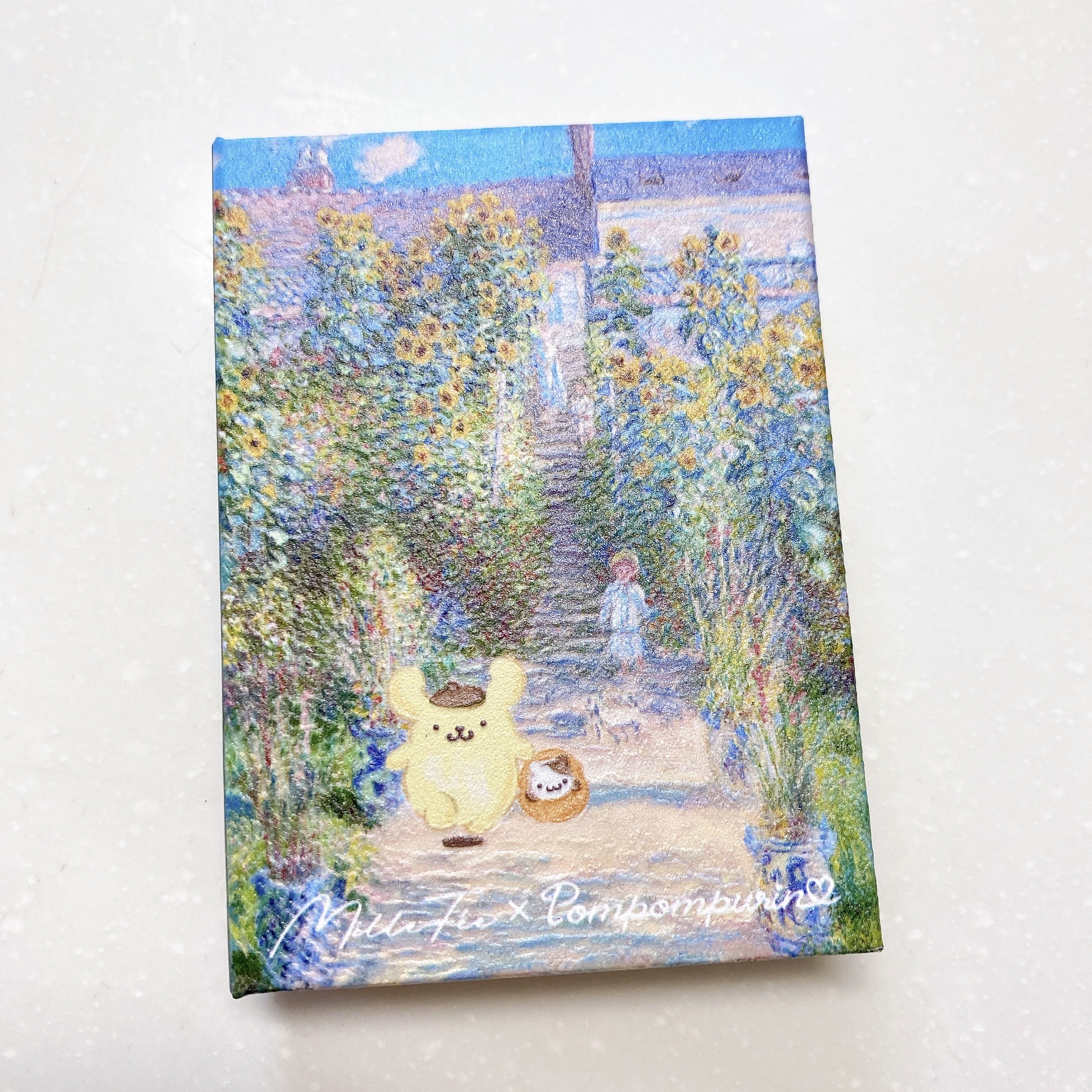 絵画アイシャドウパレット 05 画家の庭 ポムポムプリン コラボ/MilleFée/アイシャドウパレットを使ったクチコミ（3枚目）