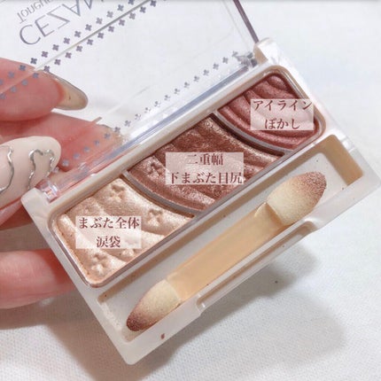 トーンアップアイシャドウ/CEZANNE/アイシャドウパレットを使ったクチコミ(4枚目)