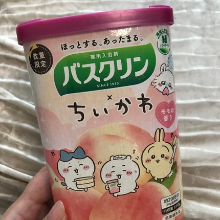 バスクリン モモの香り ちいかわデザイン(600g)/バスクリン/無機塩系入浴剤を使ったクチコミ(1枚目)