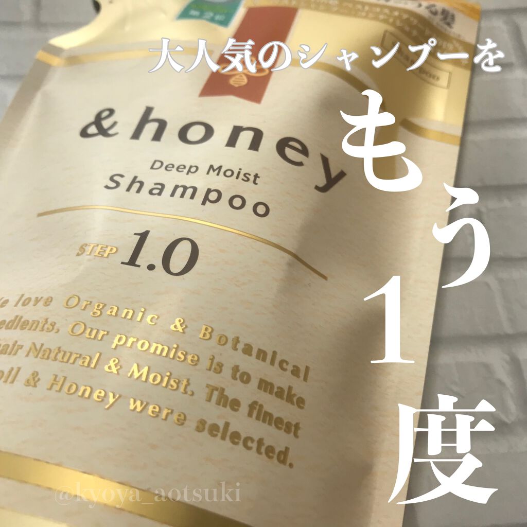 ディープモイスト シャンプー1.0／ヘアトリートメント2.0 シャンプー（詰替）350ml/&honey/市販シャンプーを使ったクチコミ（1枚目）