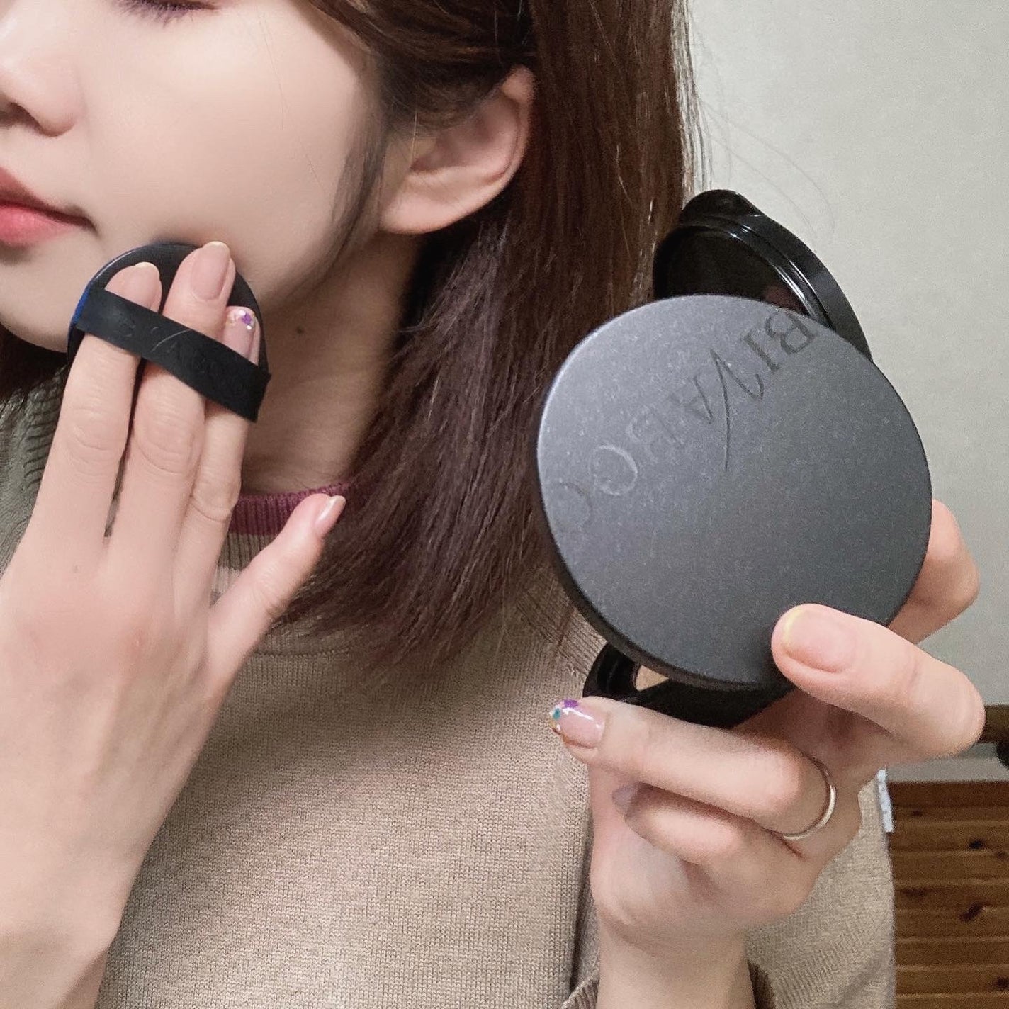 ベルベットジュエルクッション/BIVABOO/クッションファンデーションを使ったクチコミ(4枚目)