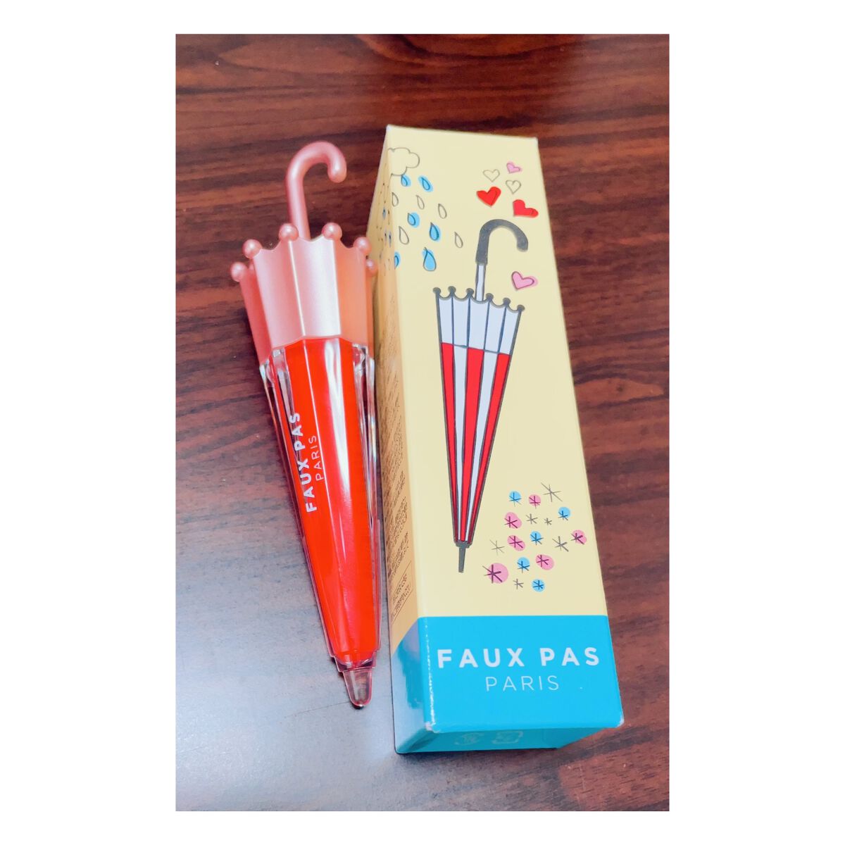 ウォーターアンブレラティント リップ/FAUX PAS PARIS/リップティントを使ったクチコミ（2枚目）