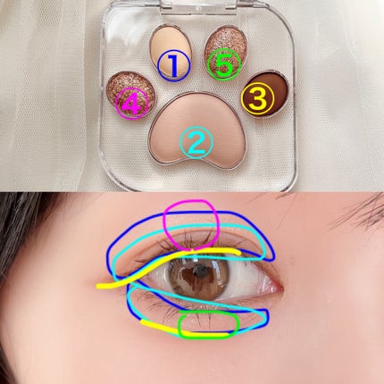 ミャオパウズアイシャドウパレット/MilleFée/アイシャドウパレットを使ったクチコミ(7枚目)