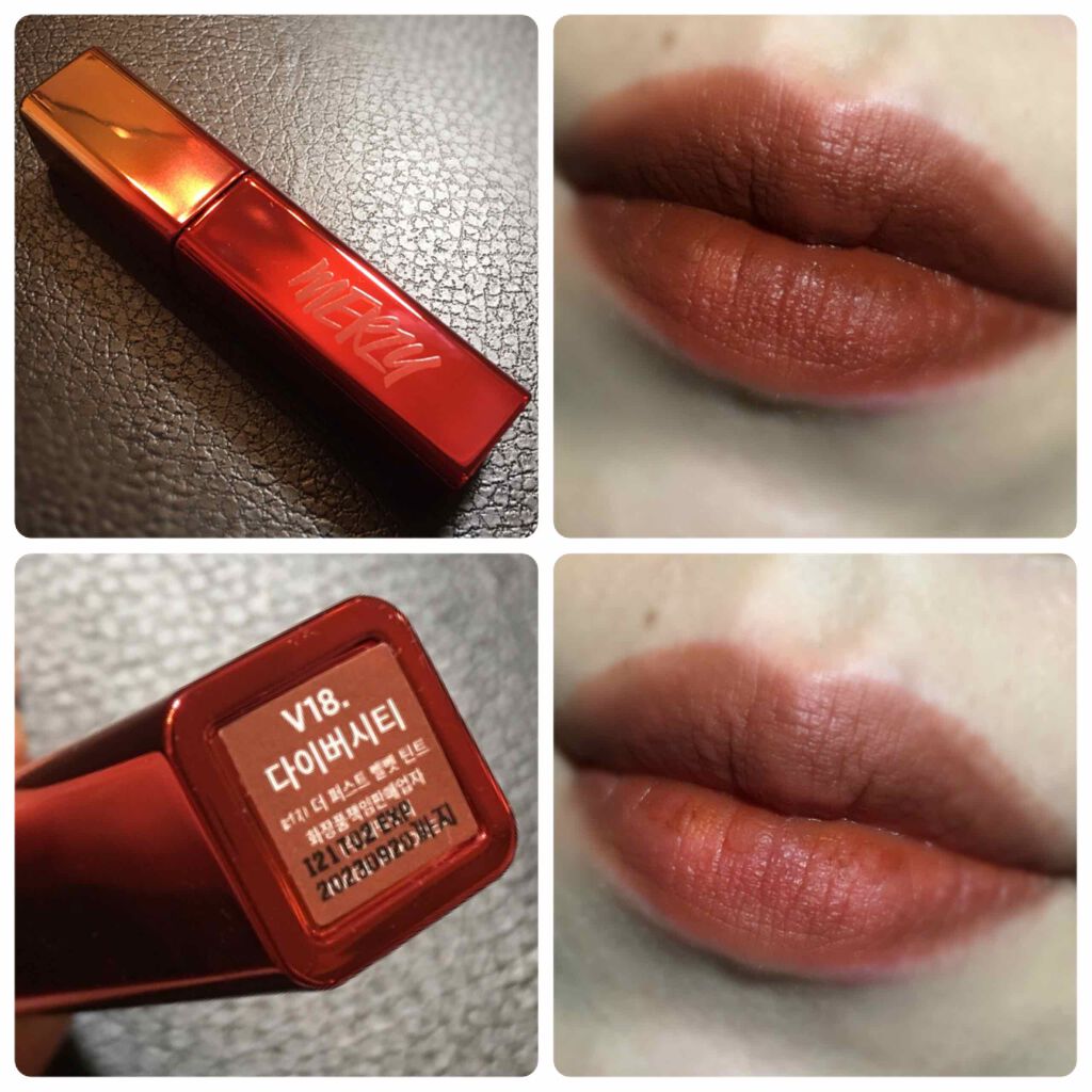 ザ ファースト  ベルベット ティント シーズン３/MERZY/リップティントを使ったクチコミ（3枚目）