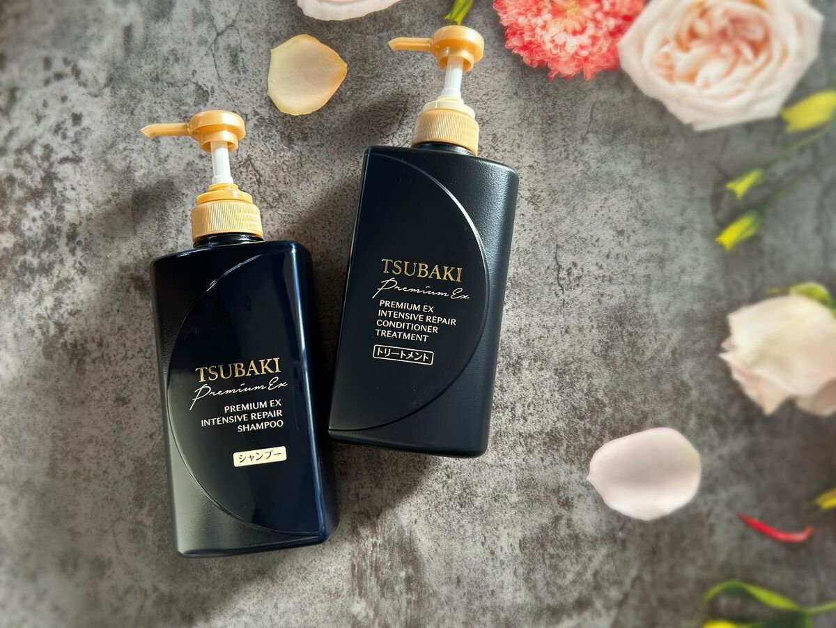 プレミアムＥＸ インテンシブリペア ＜シャンプー＞／コンディショナー＜ヘアトリートメント＞ /TSUBAKI/市販シャンプーを使ったクチコミ（1枚目）