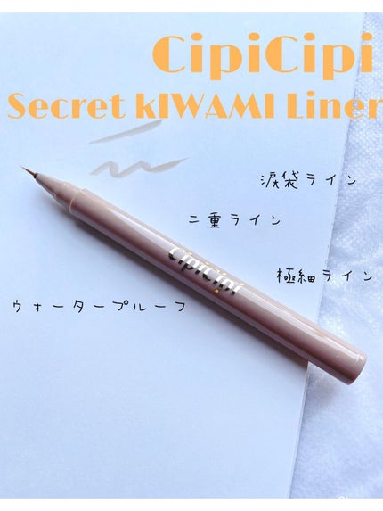 シークレットキワミライナー R/CipiCipi/リキッドアイライナーを使ったクチコミ(1枚目)