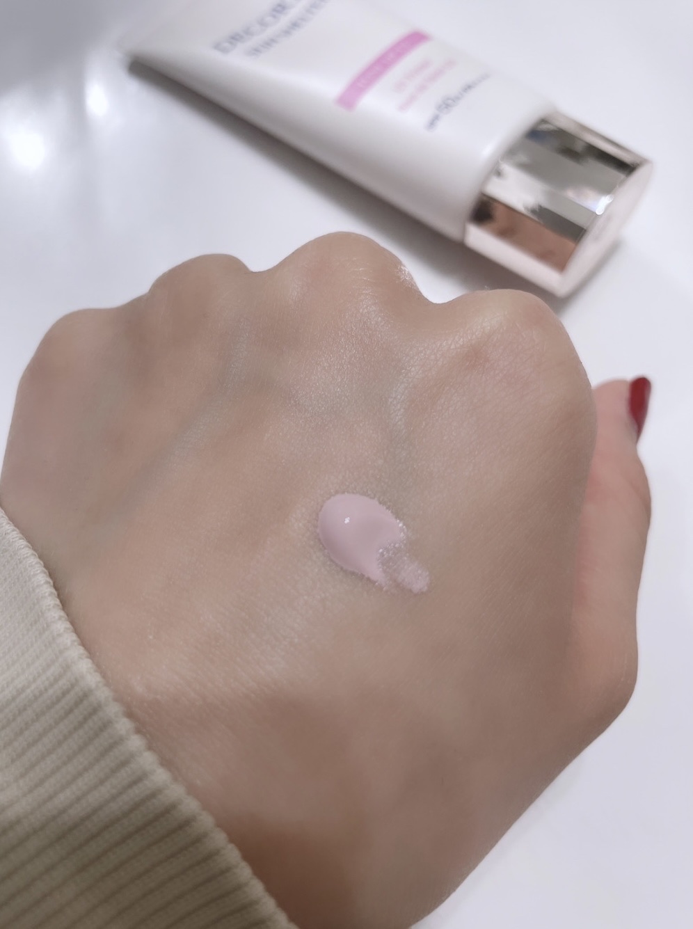 サンシェルター トーンアップCC/DECORTÉ/CCクリームを使ったクチコミ（2枚目）