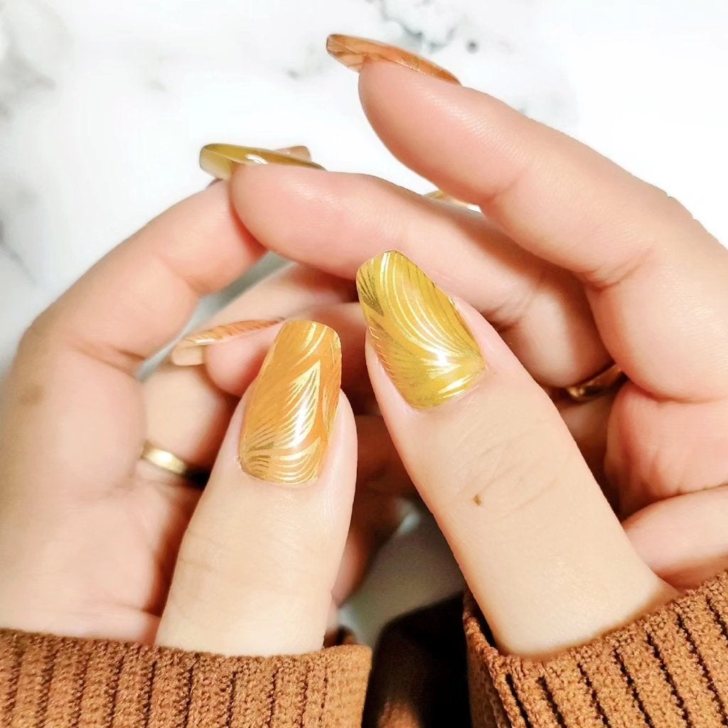 貼って固めるジェルネイルシール/Ururila/ネイルシールを使ったクチコミ(5枚目)