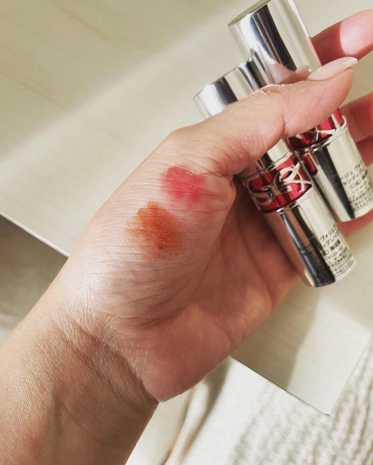 YSL ラブシャイン キャンディグレーズ/YVES SAINT LAURENT BEAUTE/口紅を使ったクチコミ(2枚目)