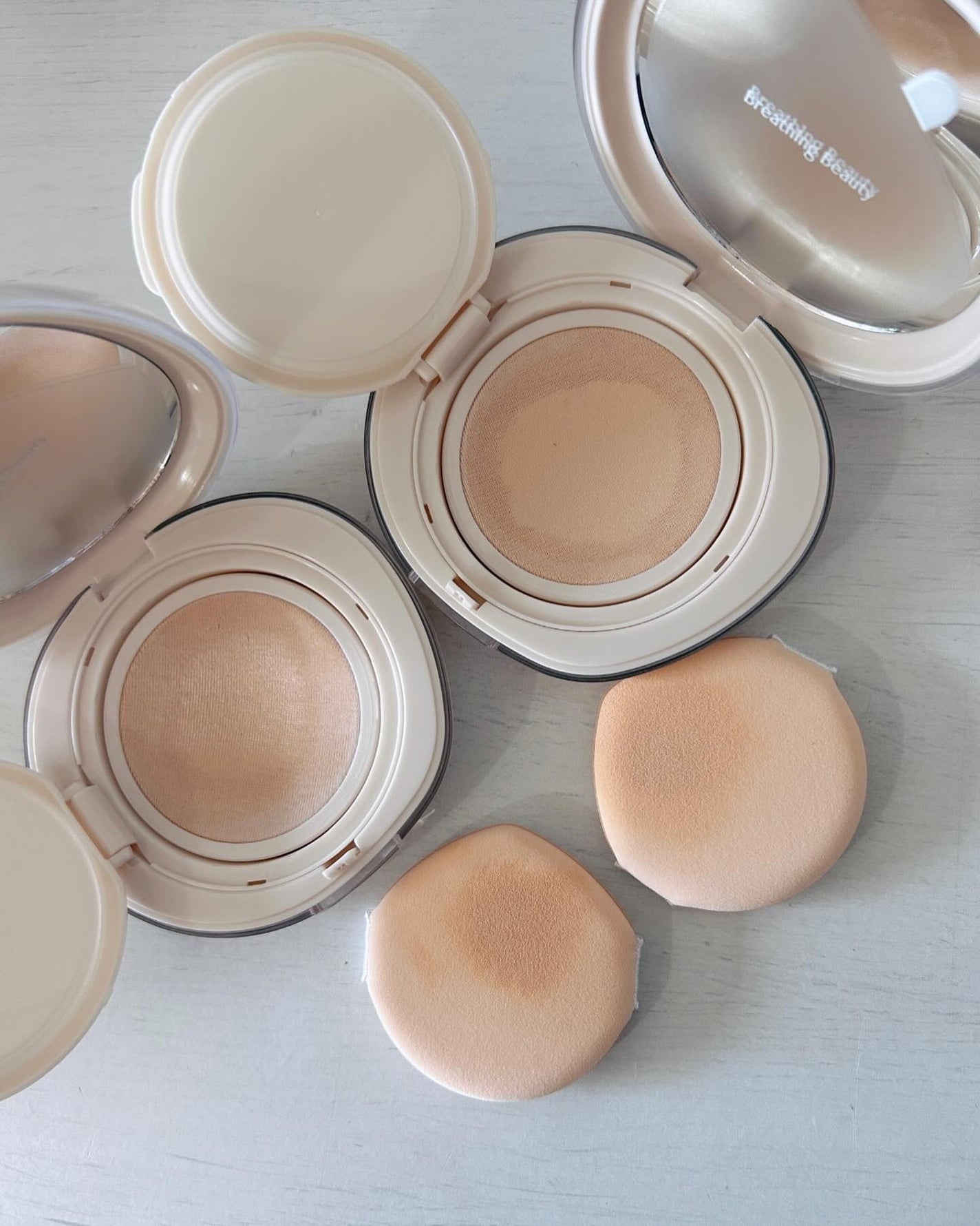 ブリージンググロークッション/Healus/クッションファンデーションを使ったクチコミ(4枚目)