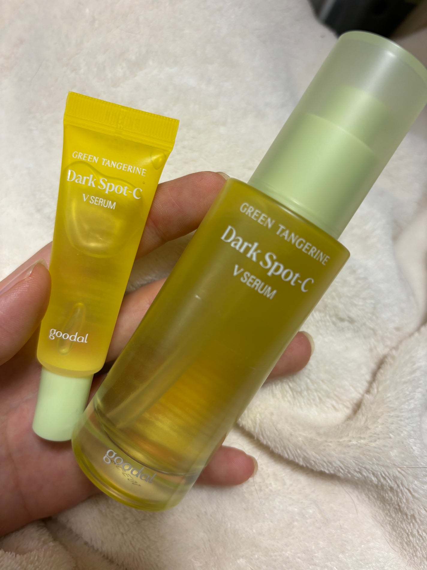 グリーンタンジェリン ビタC ダークスポットケアセラム/goodal/美容液を使ったクチコミ(2枚目)