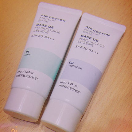 エアコットンメイクアップべース /THE FACE SHOP/化粧下地を使ったクチコミ(2枚目)