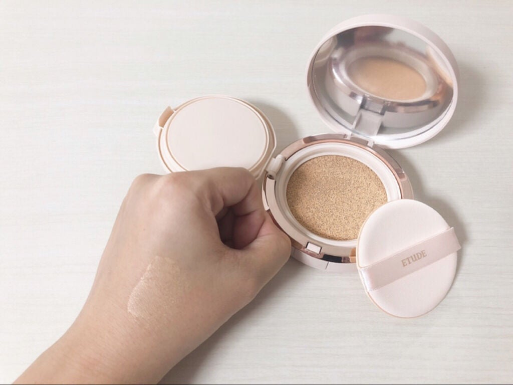 ダブルラスティング クッショングロウ/ETUDE/クッションファンデーションを使ったクチコミ(4枚目)