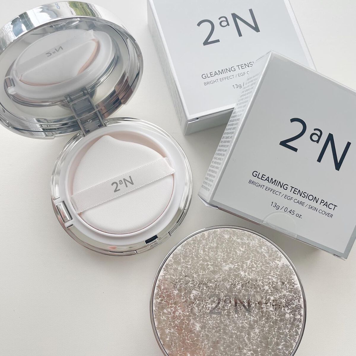 グリーミングテンションパクト/2aN/クリーム・エマルジョンファンデーションを使ったクチコミ(2枚目)