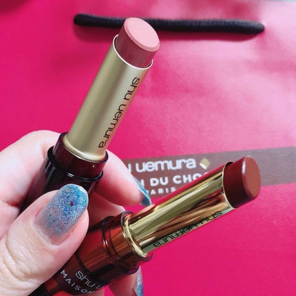 ルージュ アンリミテッド ヘーゼルナッツガナッシュ/shu uemura/口紅を使ったクチコミ(2枚目)