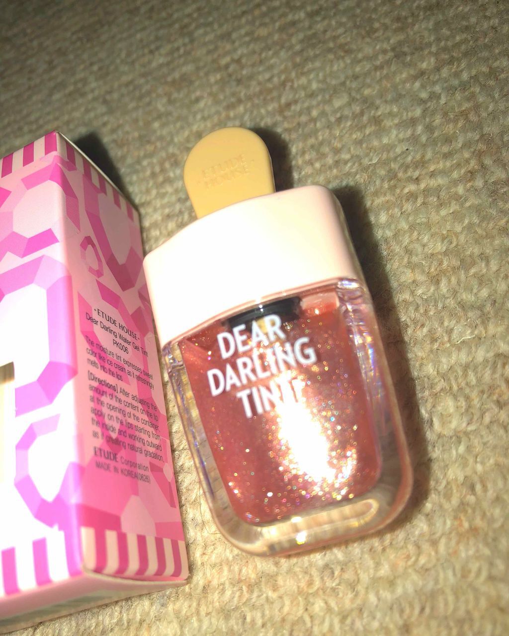 ディアダーリン ウォータージェルティント (アイスティント)/ETUDE/口紅を使ったクチコミ(1枚目)