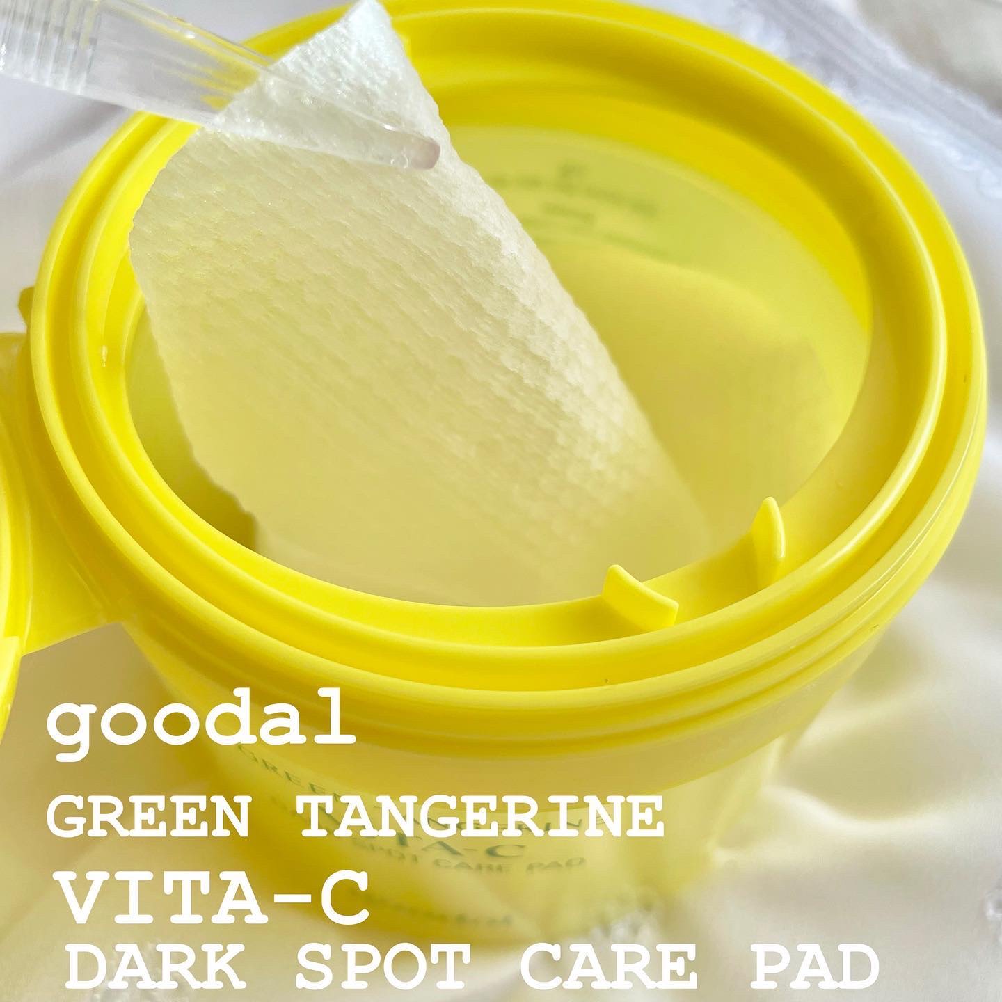グリーンタンジェリン ビタCダークスポットケアパッド/goodal/トナーパッドを使ったクチコミ（2枚目）