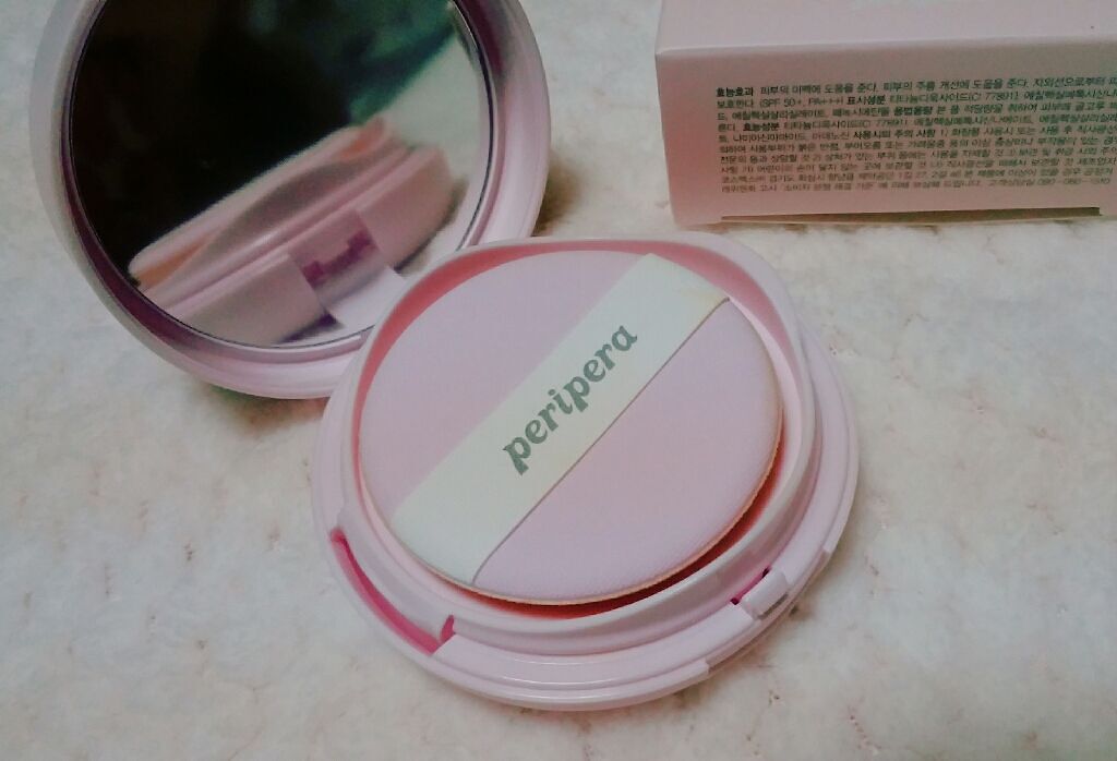 インクラスティング ラベンダークッション/PERIPERA/クッションファンデーションを使ったクチコミ（2枚目）