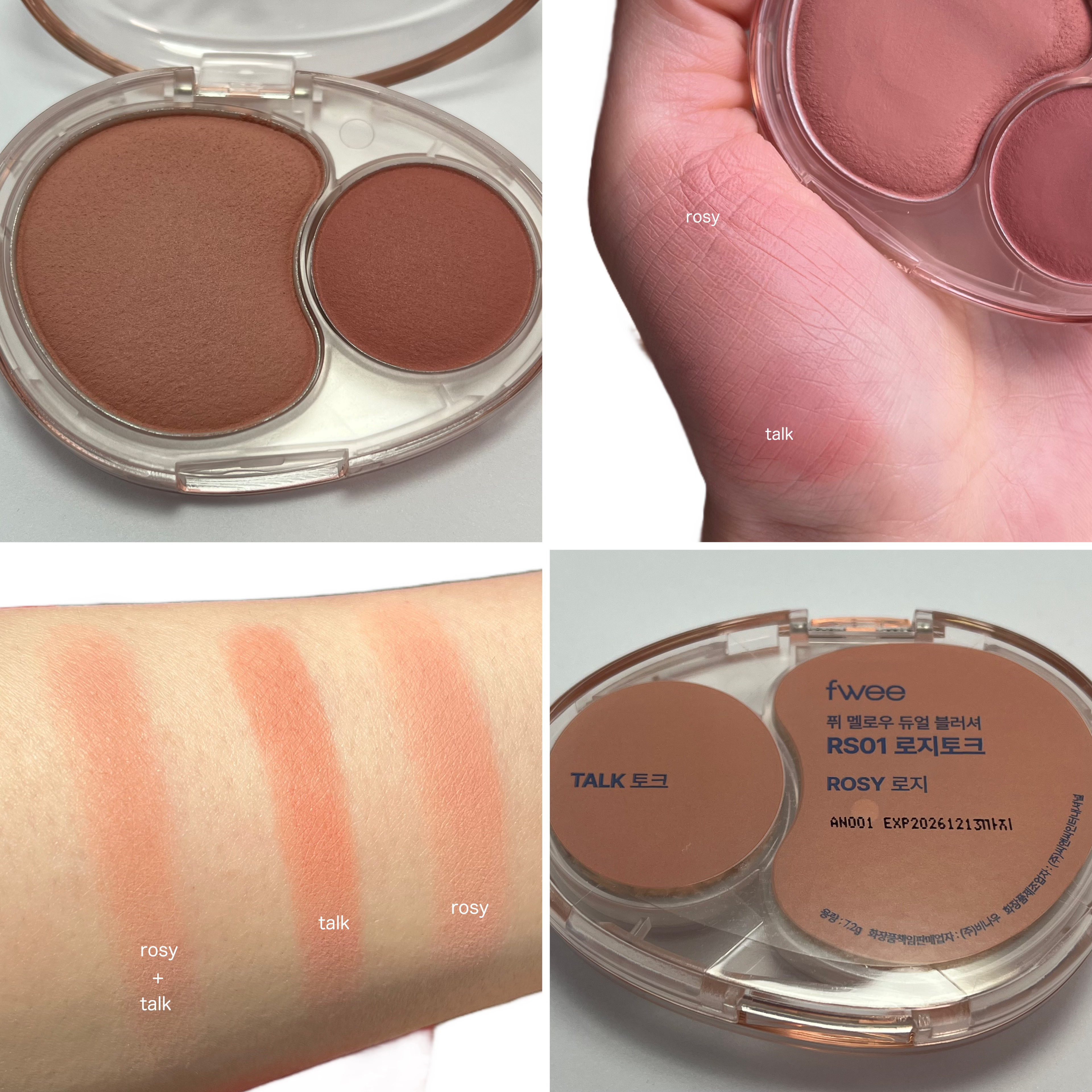 デュアルチークメロウ/fwee/ジェル・クリームチークを使ったクチコミ（3枚目）