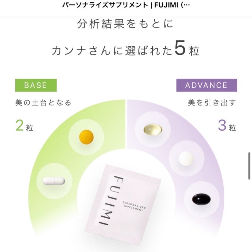 パーソナライズサプリメント「FUJIMI(フジミ)」/FUJIMI/健康サプリメントを使ったクチコミ(4枚目)