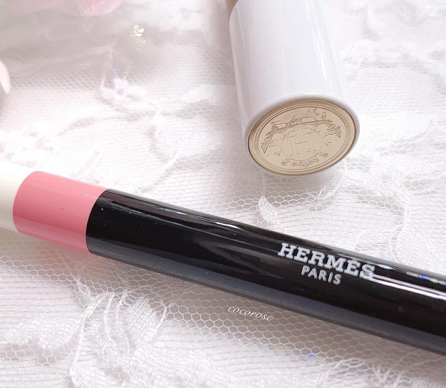 ローズ・エルメス パンソー ファー ア ジュ/エルメス/メイクブラシを使ったクチコミ(2枚目)