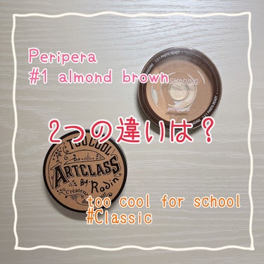 PERIPERA インクブイシェーディング
01 ALMOND BROWN

too cool for school アートクラス バイ ロダン
クラシック

どちらもQoo10で購入しました

2枚目