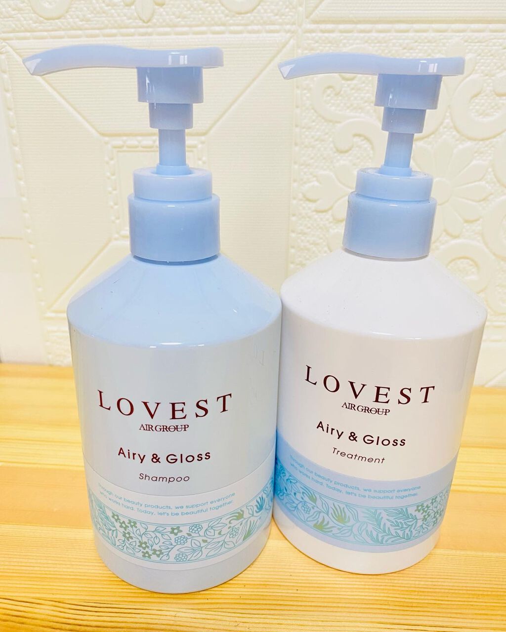エアリーアンドグロス シャンプー/トリートメント /LOVEST by air Salon Quality Hair Care/市販シャンプーを使ったクチコミ(1枚目)