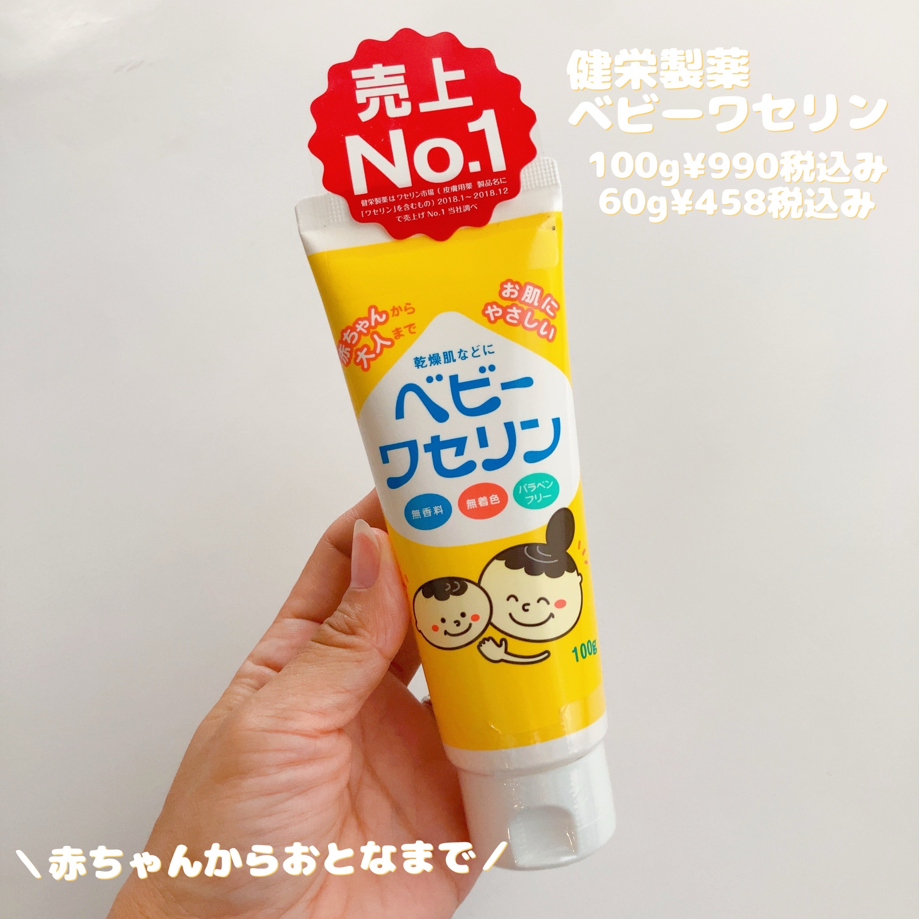 ベビーワセリン/健栄製薬/ボディクリームを使ったクチコミ（1枚目）