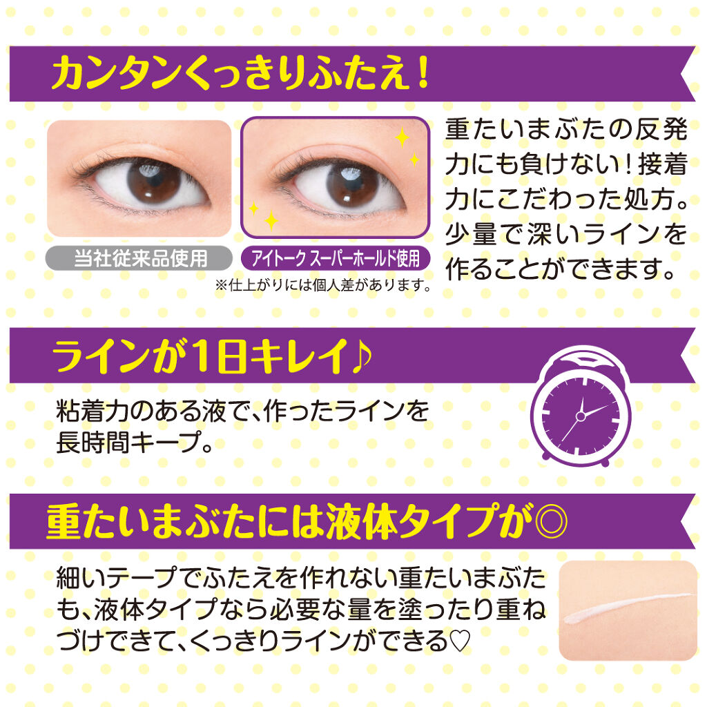 アイトーク スーパーホールド/アイトーク/二重まぶた用アイテムを使ったクチコミ（3枚目）