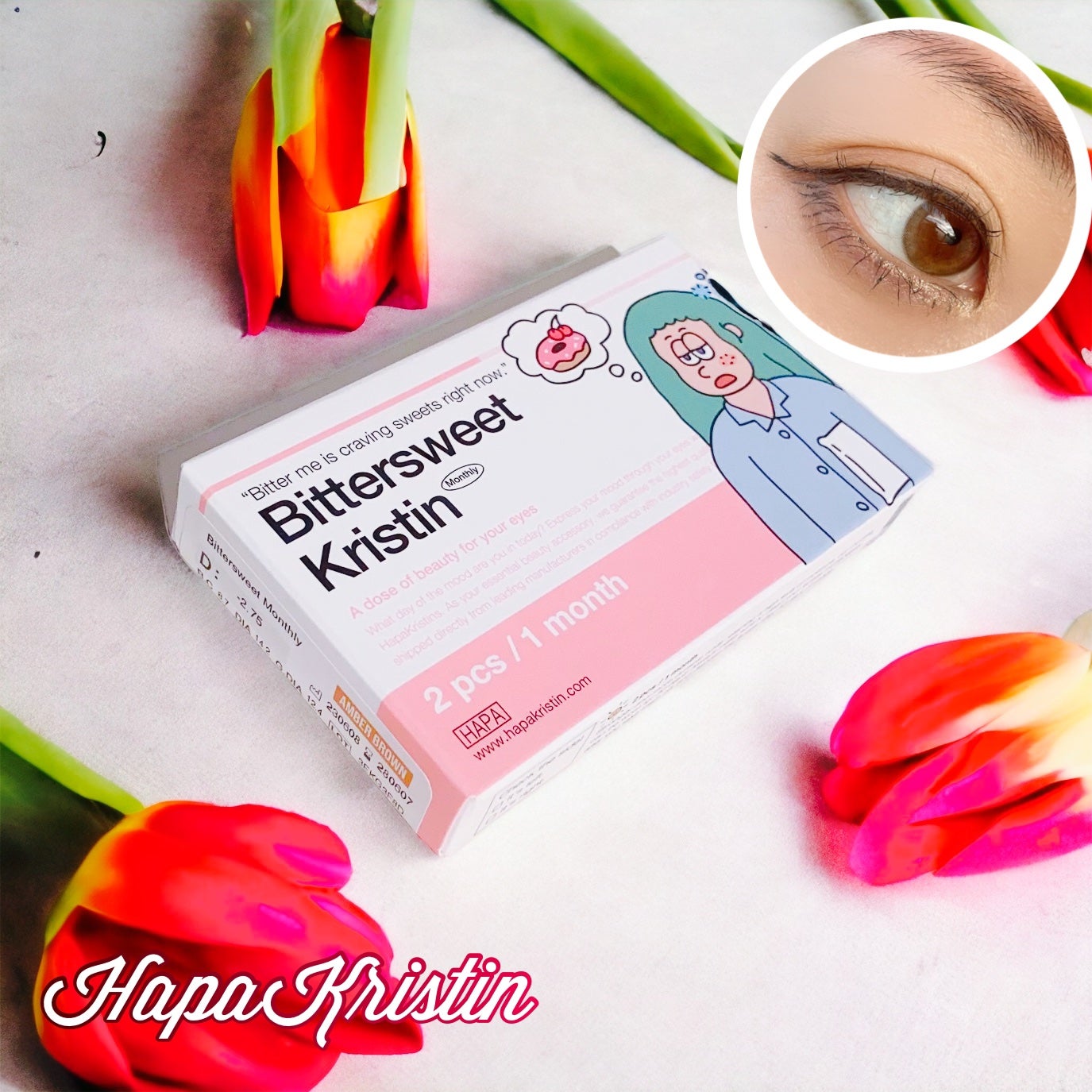 ビタースイートクリスティン/Hapa kristin/カラーコンタクトレンズを使ったクチコミ(1枚目)