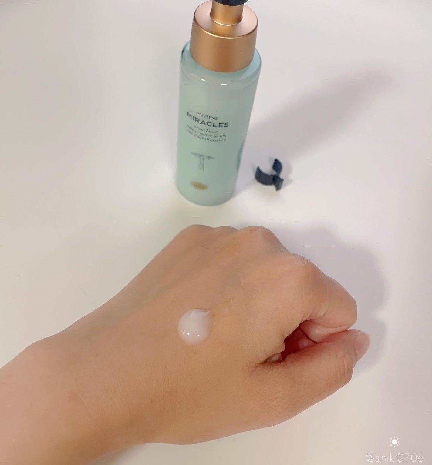 ミラクルズ うるおいブーストミルクウォーターセラム/パンテーン/アウトバストリートメントを使ったクチコミ(2枚目)