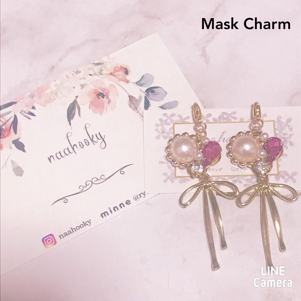 saori_flower@フォロー100% on LIPS 「🌸マスクチャームで布マスクデビューしてみた🌸@naahooky..」(1枚目)