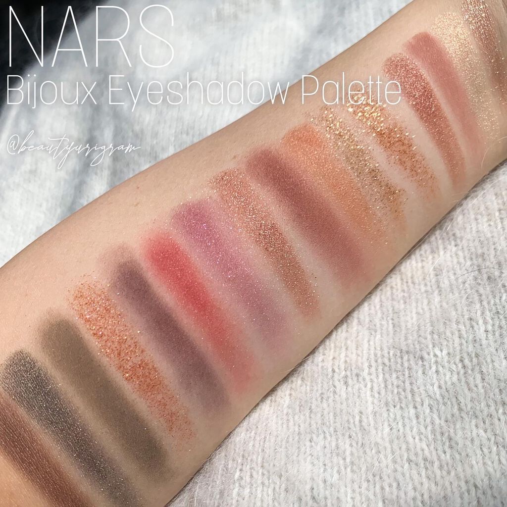 NARS ビジュー アイシャドーパレットのクチコミ「〈11/5 限定発売〉捨て色ナシ！
あらゆるカラーメイクが楽しめるアイシャドウパレット
⁡
【.....」（3枚目）