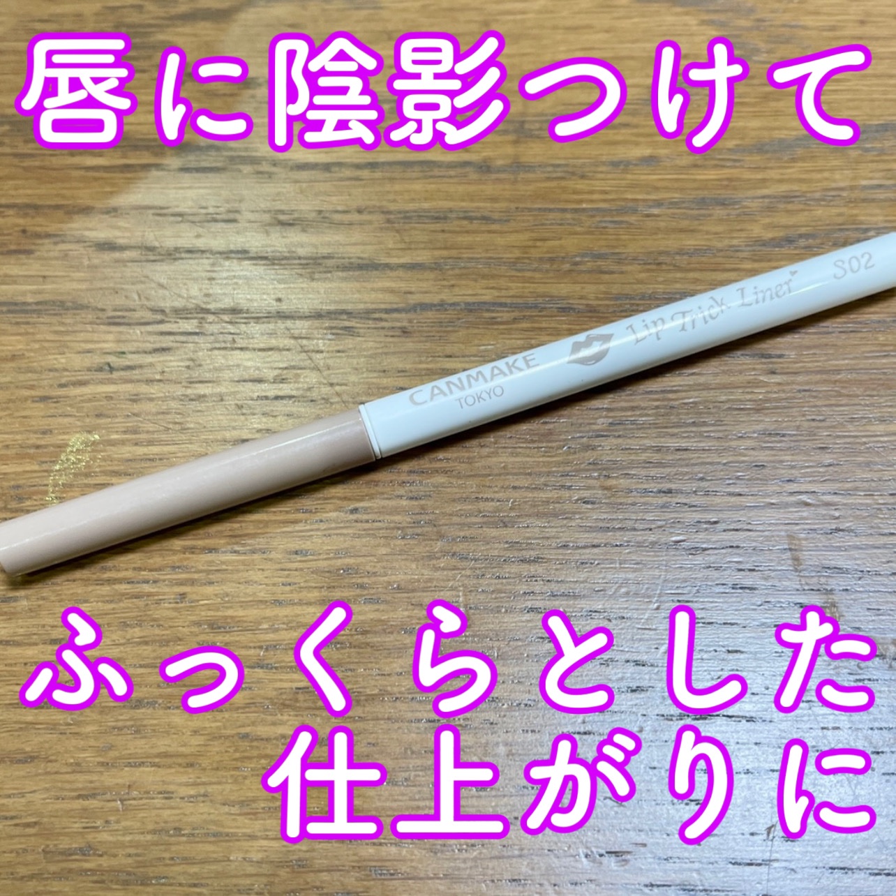 リップトリックライナー S02 惑わせブラウン/キャンメイク/リップライナーを使ったクチコミ（1枚目）