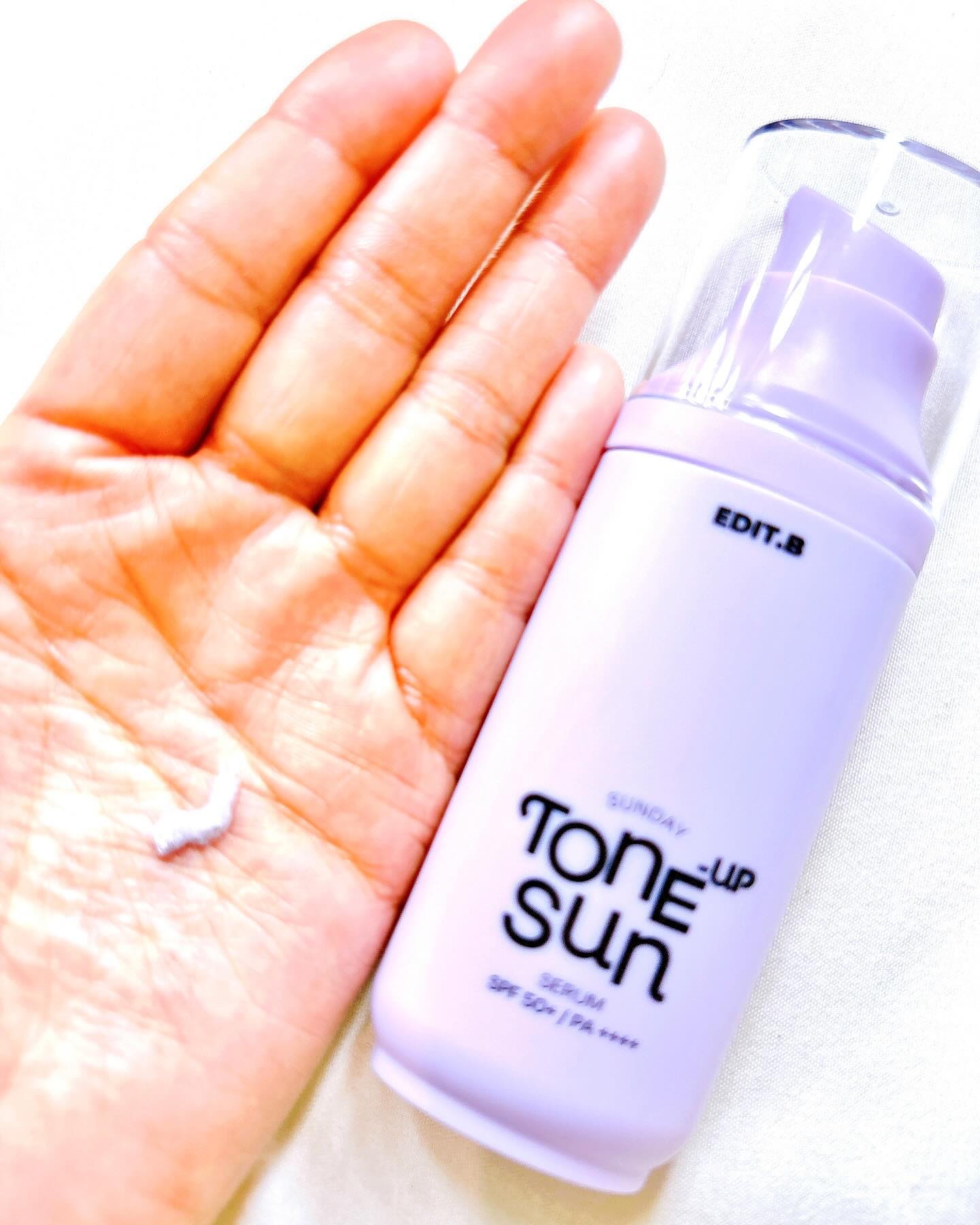 サンデートーンアップサンセラム/EDIT.B/美容液を使ったクチコミ（3枚目）