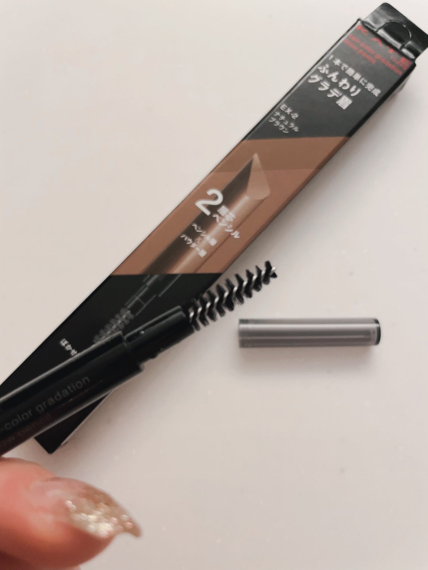 2カラーグラデーションブロウペンシル/KATE/アイブロウペンシルを使ったクチコミ(3枚目)