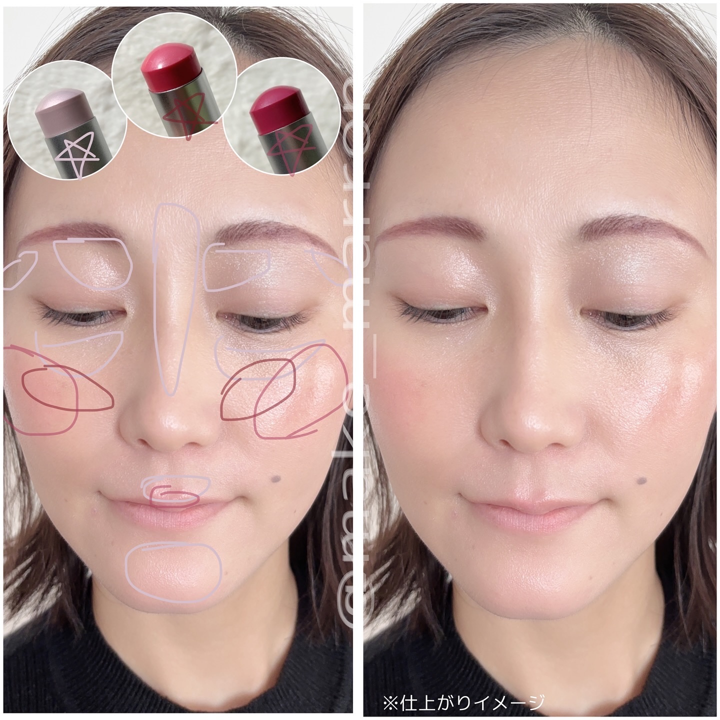 トゥルーディメンションラディアンスバーム/hince/スティックハイライトを使ったクチコミ（3枚目）