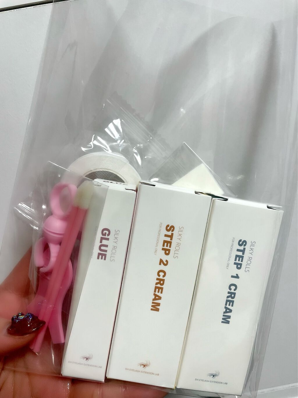 EYE2IN 低刺激 セルフプロ用 まつげパーマ 3種 セット/Qoo10/その他キットセットを使ったクチコミ(1枚目)