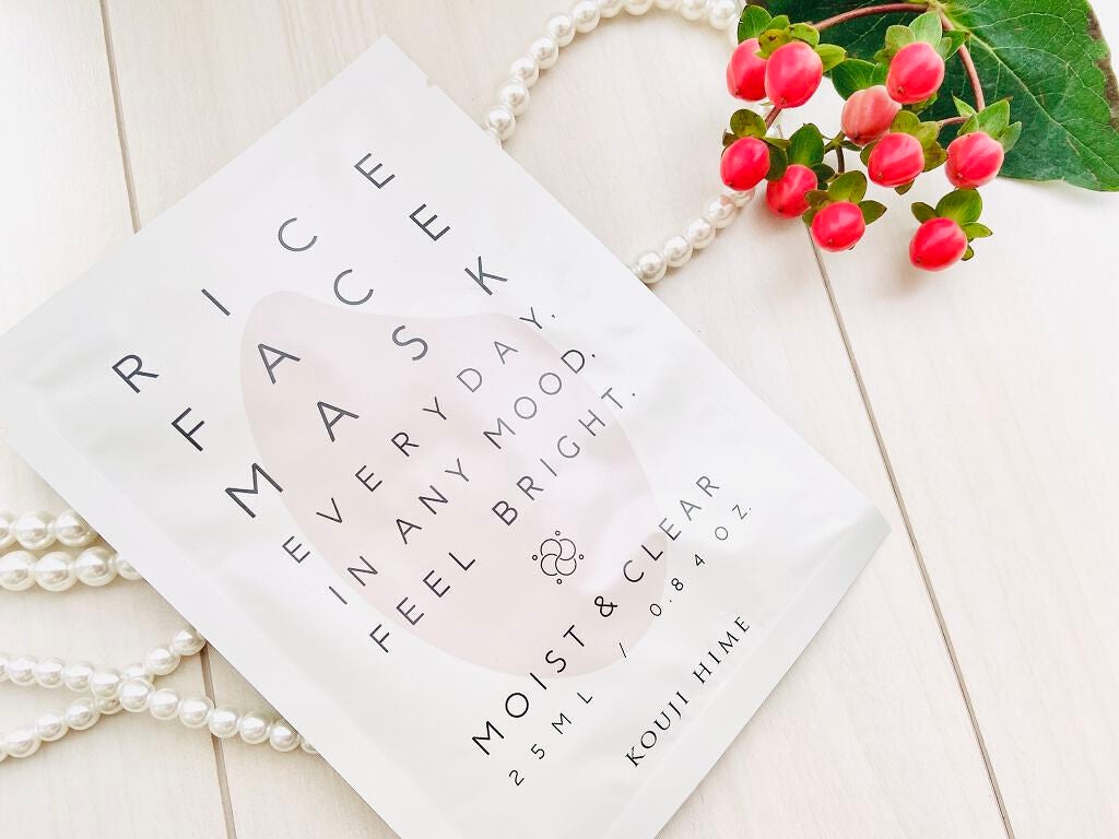 RICE FACE MASKライスバリアフェイスマスク MOISTCLEAR/KOUJIHIME/シートマスク・パックを使ったクチコミ(5枚目)